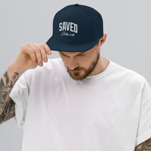 Christian Snapback Hat Saved John 3:16