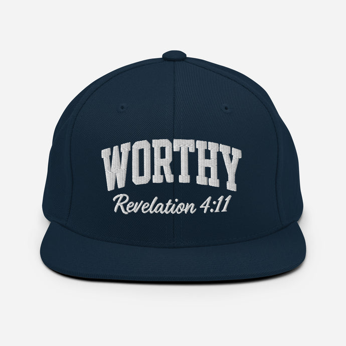 Christian Snapback Hat – WORTHY Revelation 4:11