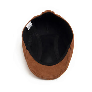 Mens Flat Cap - Winter suede style cap