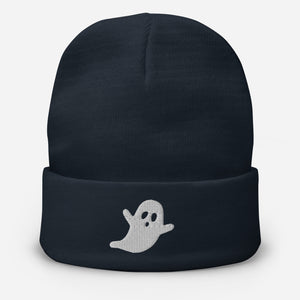 Ghost Embroidered Beanie Halloween Hat