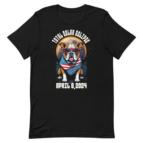 Total Solar Eclipse April 2024 Bulldog T-Shirt