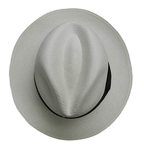 Equal Earth New Genuine Panama Hat Rolling Folding Authentic & Fairtrade - White (56cm)