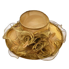 Load image into Gallery viewer, Lawliet Womens Ladies Organza - wedding hat (Gold) | j and p hats