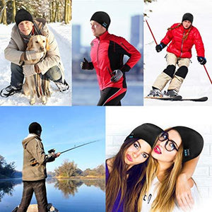 Bluetooth Beanie Hat Headphones Wireless Headset Winter Music Cap with Stereo Speakers - J and p hats Bluetooth Beanie Hat Headphones Wireless Headset Winter Music Cap with Stereo Speakers