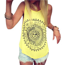 Load image into Gallery viewer, Fashion Sun Print Vest Top ideal festival/ holiday vest-J and p hats -13,2018,30,AR,Base,Beach,Blouse,Camis,Casual,Fashion,Neck,Print,Shirt,Sun,Tank,Top,Tops,Vest,Wholesale,Women,Womens