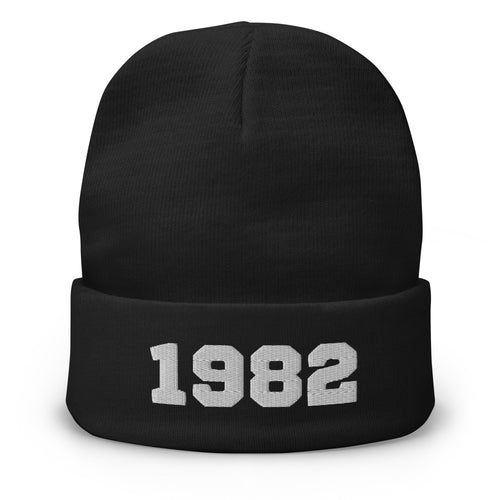 1982 Funny Beanie Hat - Birthday Gift - J and P Hats 