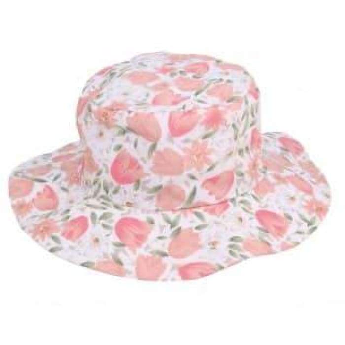 Ladies lightweight cotton sun hat flower print-J and p hats -