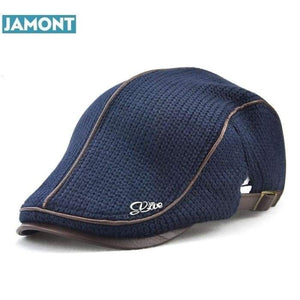 Men's quality narrow style flat cap great choice of colours-J and p hats -