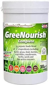 Specialist Supplements GreeNourish Complete Supplement, 300 g Vegan friendly - J and p hats Specialist Supplements GreeNourish Complete Supplement, 300 g Vegan friendly