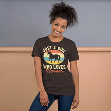 Load image into Gallery viewer, Just A Girl Who Loves Horses T Shirt | j and p hats 