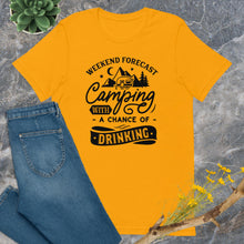 Load image into Gallery viewer, Camping fan t shirt, fun camping t shirt logo | j and p hats 