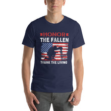 Load image into Gallery viewer, Honoring The Fallen Thank The Living Shirt, Memorial Day 2022 Tee, Veteran&#39;s Da | j and p hats