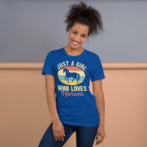 Just A Girl Who Loves Horses T Shirt | j and p hats 