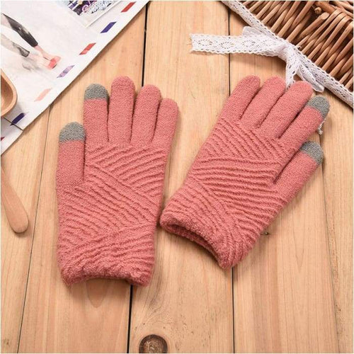 Woman's Gloves Winter Woolen Knitted Gloves Touch Screen Great choice of colours-J and p hats -